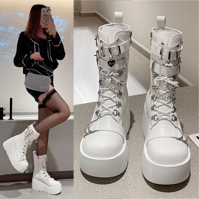 Pipe Bending Spring - Punk Style Women's Boots Brand Gothic